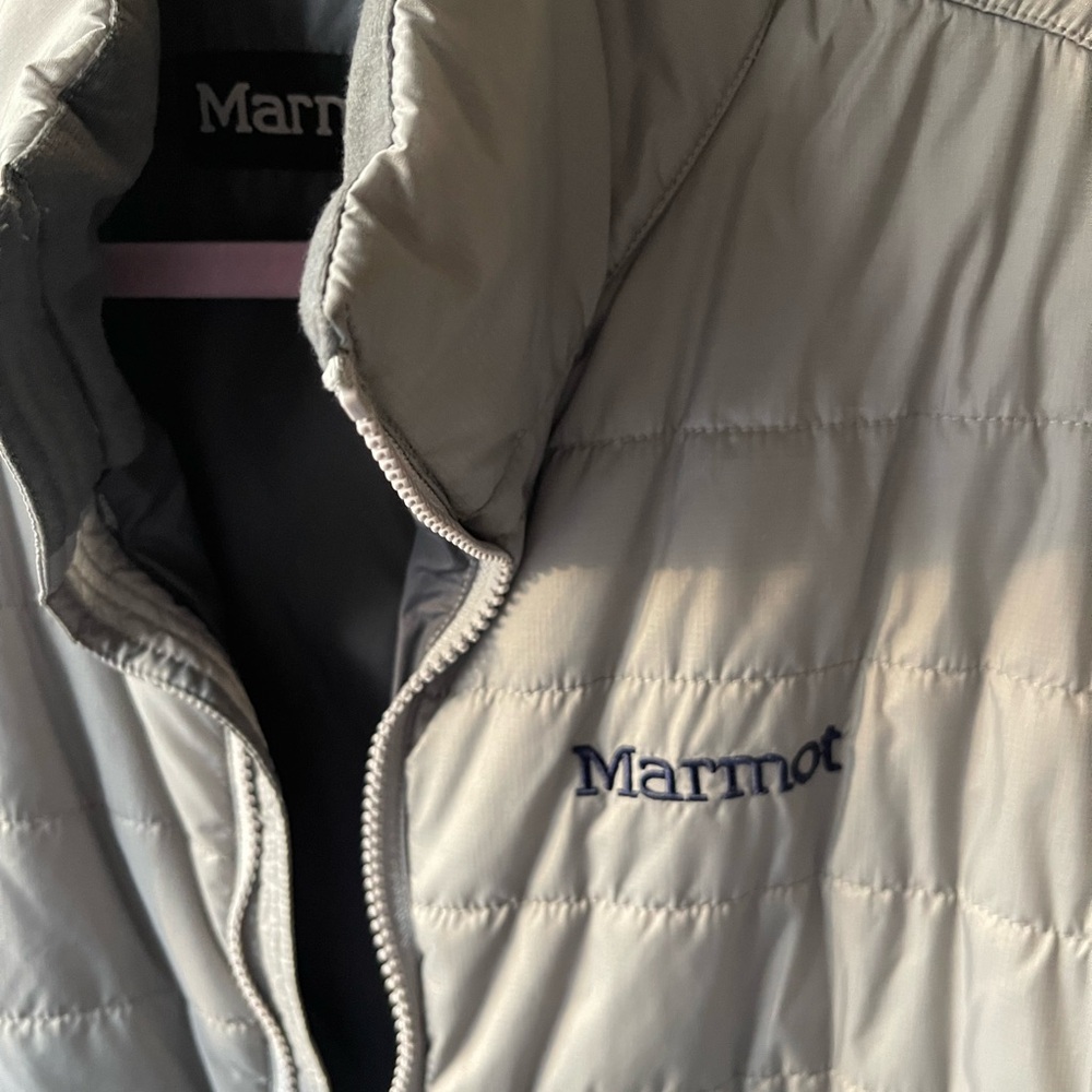 Marmot Men's Calen Insulated Jacket Lightweight Puffer Gray Long Sleeve Zip XL - Picture 2 of 5